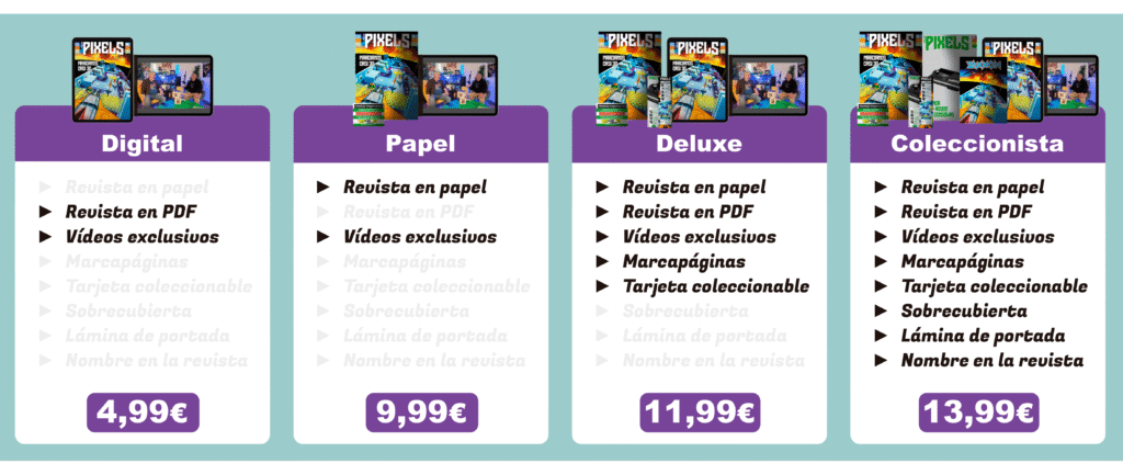 Ediciones disponibles de Pixels N6.